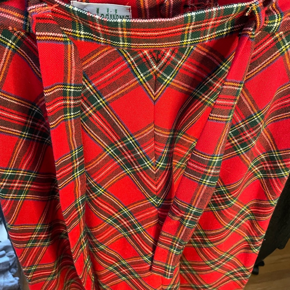 VTG Tartan Plaid Red Women's Skirt - Picture 4 of 10